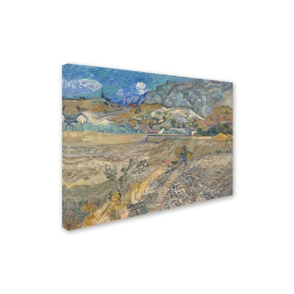 Van Gogh 'Landscape At Saintremy' Canvas Art,35x47